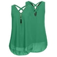 thumbnail image 1 of MSJUHEG Camisole Tops for Women Tank Top for Women Going Out Tops for Women Sleeveless Tops for Women Womens Tops Sleeveless Tank Top Back V Neck T Shirts Tops Polyester Spandex 1PC Top Army Green 4Xl, 1 of 4
