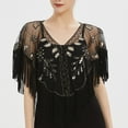 thumbnail image 1 of MSJUHEG Cape,Shawl Wraps,Warm Shawl Wraps,Shoulder Cape,Ponchos,Fashionable Mesh Sequined Tassel Gown Shawl Elegant Beaded Smock Cape B One Size, 1 of 4