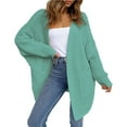 thumbnail image 1 of MSJUHEG Cardigan Sweaters For Women Long Cardigans For Women Trendy Women'S New Knitted Cardigan Loose Knitted Large Long Sweater Coat Coat Womens Cardigan Green Xl, 1 of 3
