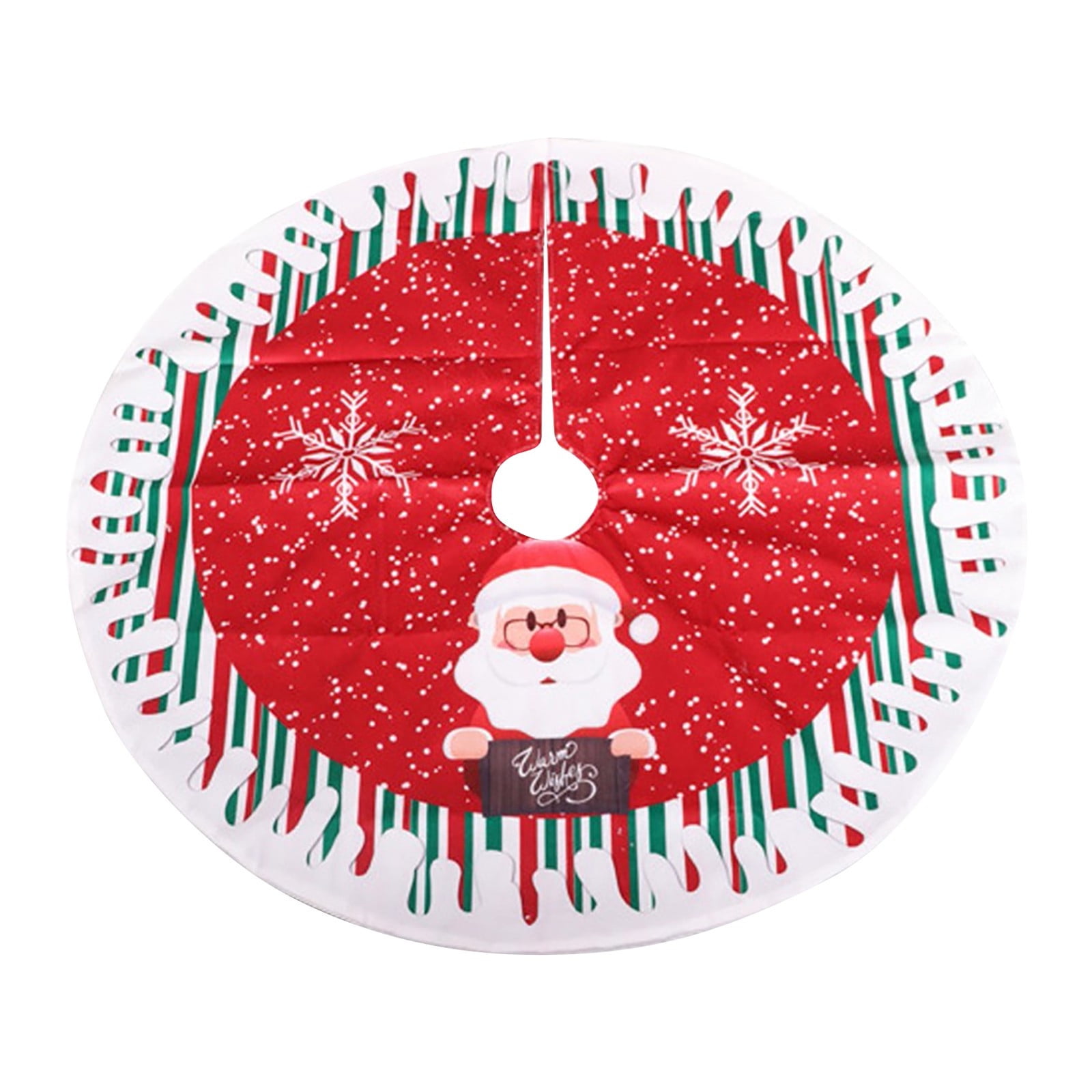 MSJUHEG Christmas Decorations Carpet Christmas Tree Skirt Red Christmas