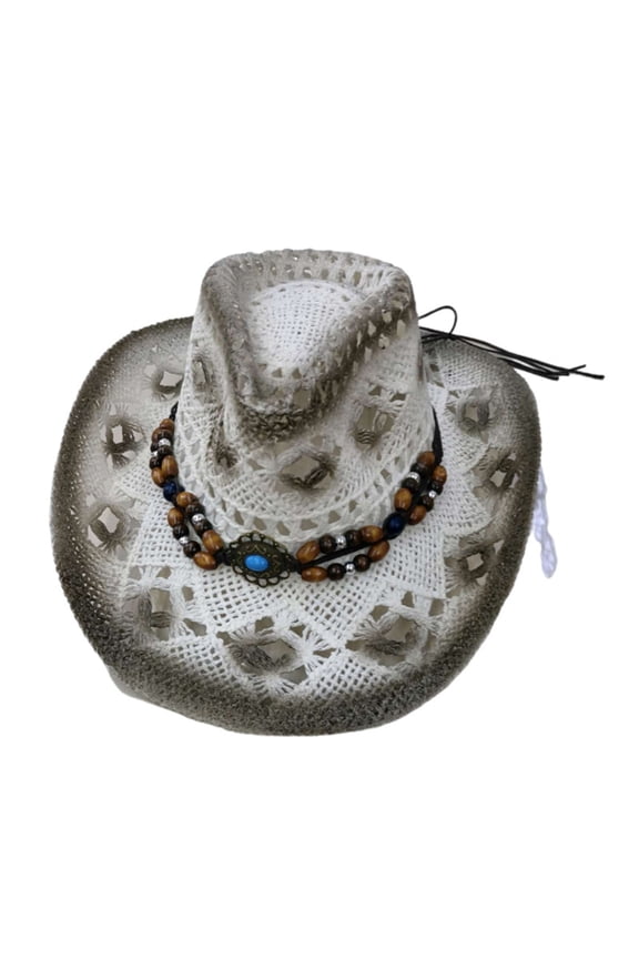 Cowboy Hat Bucket Hats for Woman Trucker Hat Casual Outdoors Summer Cowboy Straw Cap Light Sunshade Jazz Beach Hat Cap Hats for Women Fascinators Hats for Women Straw 1PC Hat White One Size