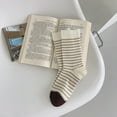 thumbnail image 1 of MSJUHEG Crew Socks,Frilly Socks Women,Tube Socks Women,Retro Socks,Striped Socks Women,White Socks Vintage Striped Embroidered Lettering Stockings Socks C One Size, 1 of 3