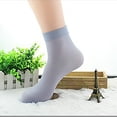 thumbnail image 1 of MSJUHEG Crew Socks,Frilly Socks Women,Tube Socks Women,Retro Socks,Striped Socks Women,and Striped Silk Stockings Thin Breathable Gray A, 1 of 3