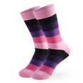 thumbnail image 1 of MSJUHEG Crew Socks for Women,Frilly Socks Women,Tube Socks Women,Retro Socks,Striped Socks Women,Men's Long Socks Striped High Waist Casual Trendy Socks Pink One Size, 1 of 3