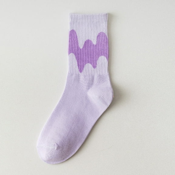 MSJUHEG Crew Socks for Women,Frilly Socks Women,Tube Socks Women,Retro Socks,Striped Socks Women,Women Socks in the Tube Socks Street Striped Socks C One Size