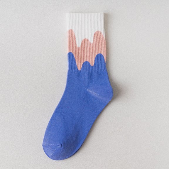 MSJUHEG Crew Socks for Women,Frilly Socks Women,Tube Socks Women,Retro Socks,Striped Socks Women,Women Socks in the Tube Socks Street Striped Socks I One Size