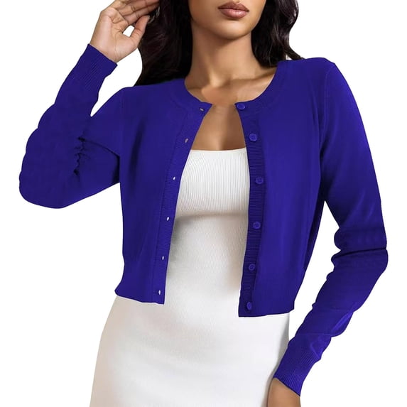 MSJUHEG Crop Cardigan Crew Neck Button Down Cropped Knit Cardigan Open Front Hooded Lightweight Cardigans Crop Cardigan Sweater Coat for Fall and Winter C Xl