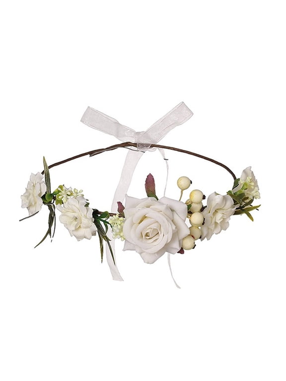 Crown of Thorns Headpiece,Flower Headpiece,Flower Headband,Fairy Crown,Flower Crown,Crown Headband Garland Floral Wreath Hair Hairband C One Size