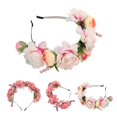 thumbnail image 1 of MSJUHEG Crown of Thorns Headpiece,Flower Headpiece,Flower Headband,Fairy Crown,Flower Crown,Summer Wreath Headband Small Rose Headband Girl Adult Headwear White One Size, 1 of 2