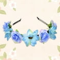 thumbnail image 1 of MSJUHEG Crown of Thorns Headpiece,Flower Headpiece,Flower Headband,Fairy Crown,Flower Crown,Summer Wreath Headband Small Rose Headband Girl Adult Headwear Blue One Size, 1 of 2