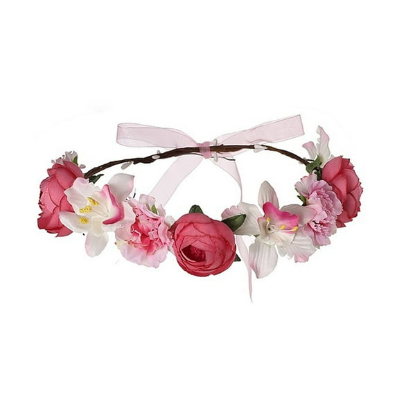 MSJUHEG Crown of Thorns Headpiece,Flower Headpiece,Flower Headband,Fairy Crown,Flower Crown,Wreath Crown Headband Garland Hair Hairband AA One Size