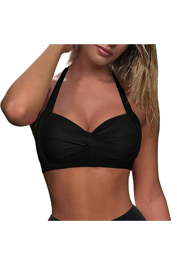 Cut Out,Swimwear Top,Bralette Swim Top,Tankini Tops,Spaghetti Straps Bathing Suit,String Bikini Tops,Sports Bathing Suit Black M