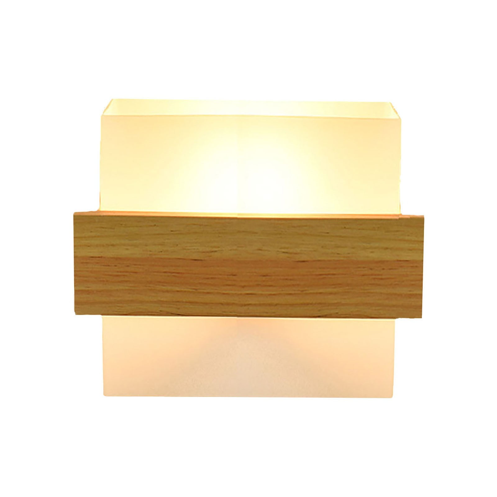 MSJUHEG Desk Lamp Night Light With Wood Light Shade Wall Corridor