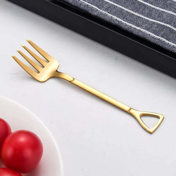 MSJUHEG Dinnerware Sets Cookware Sets Shovel Fork Easy To Clean Fine Elegance Dish Set Gold