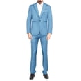 thumbnail image 1 of MSJUHEG Fall Outfits Two Piece Set Button-Down Round Neckline Long Sleeve Men'S Slim Button Suit Color Dress Show Jacket Coat & Pant Mens Sweatpants Sky Blue Xxl, 1 of 4