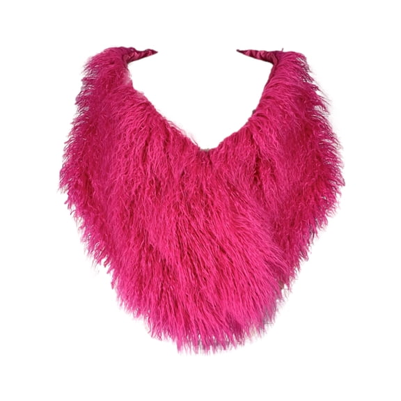 MSJUHEG Faux Fur Shawl,Shawls,Shawl Wraps,Pashmina Wraps,Formal Dresses,Faux Shawl Wedding Wrap and Shawl Winter Shawl and Bridesmaid Hot Pink One Size