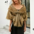 thumbnail image 1 of MSJUHEG Faux Fur Shawl,Shawls,Shawl Wraps,Pashmina Wraps,Formal Dresses,Luxurious Faux Superficial Knowledge Scarf Wrap Collar Shruging Gold One Size, 1 of 9