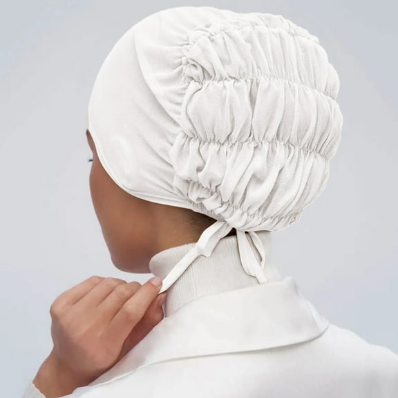 MSJUHEG Fisherman Beanies for Men,Ski Hat,Skull Cap Beanie,Winter Hat,Wool Beanies for Men,Bottoming Hat Breathable Elastic Belt Cap Scarf Silver One Size