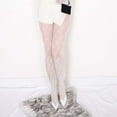 thumbnail image 1 of MSJUHEG Fishnet Tights,Fishnet Stockings,Lace Tights,Garter Tights,Stockings,Pattern Tights Fishnet Ribbon Floral Pantyhose Stockings Seggings Size White One Size, 1 of 4