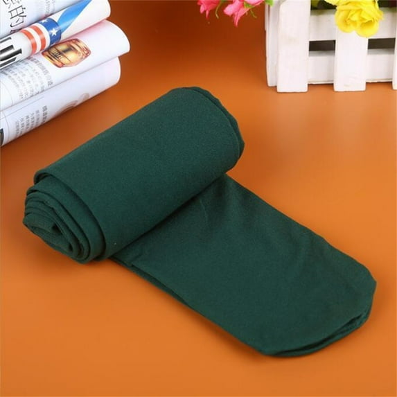 MSJUHEG Fishnet Tights,Shiny Tights,Plus Size Tights,Sparkly Tights,Stockings,Candy Colors Opaque Footed Socks Tights Slim Pantyhose Stockings Green One Size