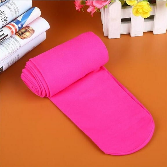 MSJUHEG Fishnet Tights,Shiny Tights,Plus Size Tights,Sparkly Tights,Stockings,Candy Colors Opaque Footed Socks Tights Slim Pantyhose Stockings Hot Pink One Size