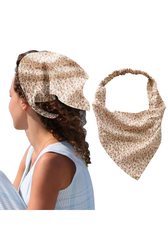 Floral Scarf,Bandanas,Hair Coverings,Hair Bandanas,Silk Hijab,Floral Hair Head Kerchief Hair Scarf Hair Kerchief with Ties Head Scarf G2 One Size