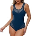 thumbnail image 1 of MSJUHEG Full Coverage Slimming Swimwear,Ruched Monokinis,Hollow Monokini Swimwear,Push Up Bathing Suits for Women,Strapless Bathing Suits,V Neck,Bathing Suit Monokini Gray 2XL, 1 of 6