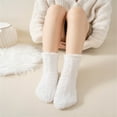 thumbnail image 1 of MSJUHEG Fuzzy Socks,Slipper Socks,Fluffy Socks,Bearpaw Socks,Cloud Socks,Carpet Plush Socks Winter Cute Thickened Floor Sleeping Plush Socks White One Size, 1 of 3