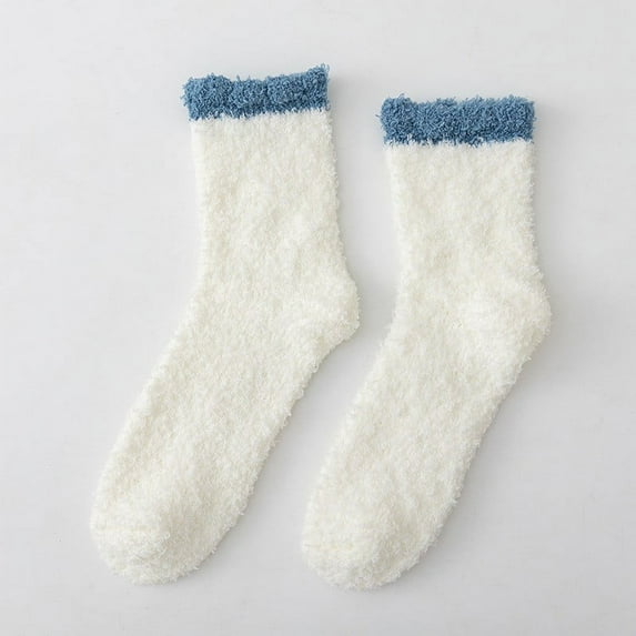 MSJUHEG Fuzzy Socks,Slipper Socks,Fluffy Socks,Bearpaw Socks,Cloud Socks,Fuzzy Socks for with Grips Plush Fuzzy Socks Sleep Cozy Socks Sleep Socks Soft Sock White One Size