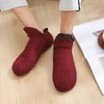 thumbnail image 1 of MSJUHEG Fuzzy Socks,Slipper Socks,Fluffy Socks,Bearpaw Socks,Cloud Socks,Indoor Floor Slipper Socks and Velvet Thermal Woven Socks Wine M, 1 of 3