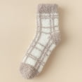 thumbnail image 1 of MSJUHEG Fuzzy Socks,Slipper Socks,Fluffy Socks,Bearpaw Socks,Cloud Socks,Plaid Plush Winter Sleeping Socks House Socks Bed Socks Hut Socks A One Size, 1 of 4