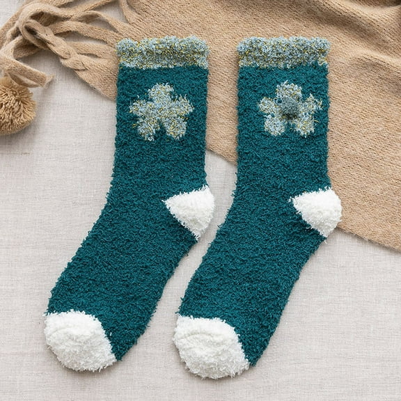 MSJUHEG Fuzzy Socks,Slipper Socks,Fluffy Socks,Bearpaw Socks,Cloud Socks,Thermal Socks for Coral Socks Stripe Socks Colorful Lightweight Athletic Socks Socks D One Size