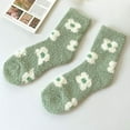 thumbnail image 1 of MSJUHEG Fuzzy Socks,Slipper Socks,Fluffy Socks,Bearpaw Socks,Cloud Socks,Thermal Socks for Coral Socks Floral Socks Green One Size, 1 of 8