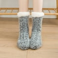 thumbnail image 1 of MSJUHEG Fuzzy Socks,Slipper Socks,Fluffy Socks,Bearpaw Socks,Cloud Socks,Winter Snow Socks Sleep Socks Carpet Socks Household Warm Thickened Plush Socks Black One Size, 1 of 5