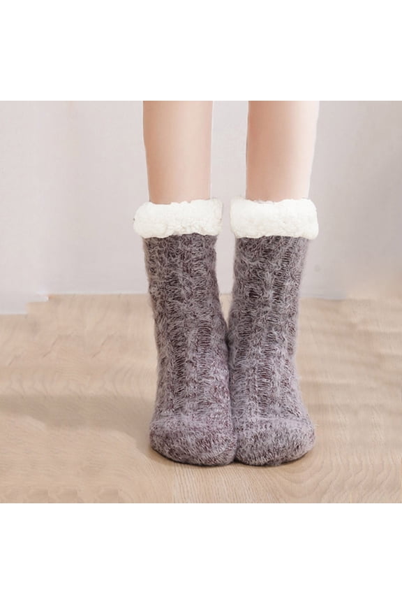 Fuzzy Socks,Slipper Socks,Fluffy Socks,Bearpaw Socks,Cloud Socks,Winter Snow Socks Sleep Socks Carpet Socks Household Warm Thickened Plush Socks Purple One Size