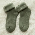 thumbnail image 1 of MSJUHEG Fuzzy Socks,Slipper Socks,Fluffy Socks,Bearpaw Socks,Cloud Socks,Wool Socks Winter Stockings Thickened with Country Sub Warm Ski Yarn Socks Army Green A, 1 of 4