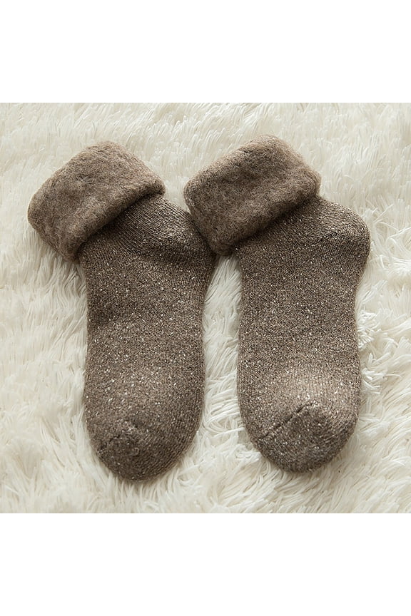 Fuzzy Socks,Slipper Socks,Fluffy Socks,Bearpaw Socks,Cloud Socks,Wool Socks Winter Stockings Thickened with Country Sub Warm Ski Yarn Socks Coffee A