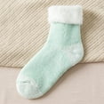 thumbnail image 1 of MSJUHEG Fuzzy Socks,Slipper Socks,Fluffy Socks,Bearpaw Socks,Cloud Socks,Wool Socks Winter Stockings Thickened with Country Sub Warm Ski Yarn Socks Mint Green A, 1 of 4