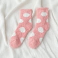 thumbnail image 1 of MSJUHEG Fuzzy Socks,Warm Socks,Slipper Socks for Men,Fluffy Socks,Wool Socks,Fuzzy Socks Winter Coral Socks Polka Dot Cute Home Stocking Pink One Size, 1 of 5