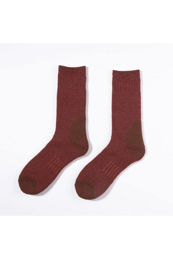 Fuzzy Socks for Women,Slipper Socks for Women,Fluffy Socks,Bearpaw Socks,Cloud Socks,Men's Socks Wicking Sweat Breathable Sports Mid Tube Socks Red One Size