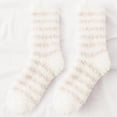 thumbnail image 1 of MSJUHEG Fuzzy Socks for Women,Slipper Socks for Women,Fluffy Socks,Bearpaw Socks,Cloud Socks,Winter Stripe Socks Mid Tube Socks Thickened Warm Stockings A One Size, 1 of 7