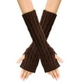 thumbnail image 1 of MSJUHEG Gloves Fingerless Gloves Work Gloves Winter Gloves Knitted Fingerless Gloves With Thumb Hole Unisex Warm Gloves Winter Gloves Men D One Size, 1 of 3