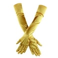 thumbnail image 1 of MSJUHEG Gloves Fingerless Gloves Work Gloves Winter Gloves Opera Dance Elbow Finger 1920S Bridal Long Length Gloves Satin Women'S Gloves Gloves Winter Gloves Men Yellow One Size, 1 of 3