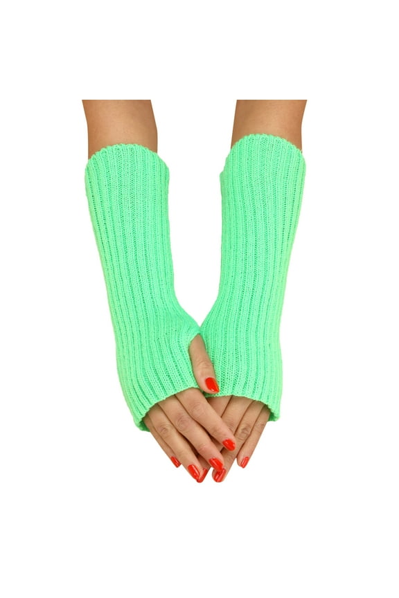 Gloves Fingerless Gloves Work Gloves Winter Gloves Women Autumn And Winter Solid Color Multicolor Wool Long Striped Knit Half Finger Gloves Winter Gloves Men A One Size
