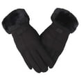 thumbnail image 1 of MSJUHEG Gloves Winter Gloves Men Women Winter Touchscreen Gloves for Cold Weather, Chenille Warm Cable Knit Elastic Cuff Texting Thermal Gloves for Driving Ski Gloves for Women Black One Size, 1 of 7