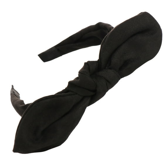 MSJUHEG Hair Ties Headbands For Women Fashion Bow Knot Hairband Women Hair Head Hoop Simple Sweet Girls Suede Headband Hair Bands Black One Size