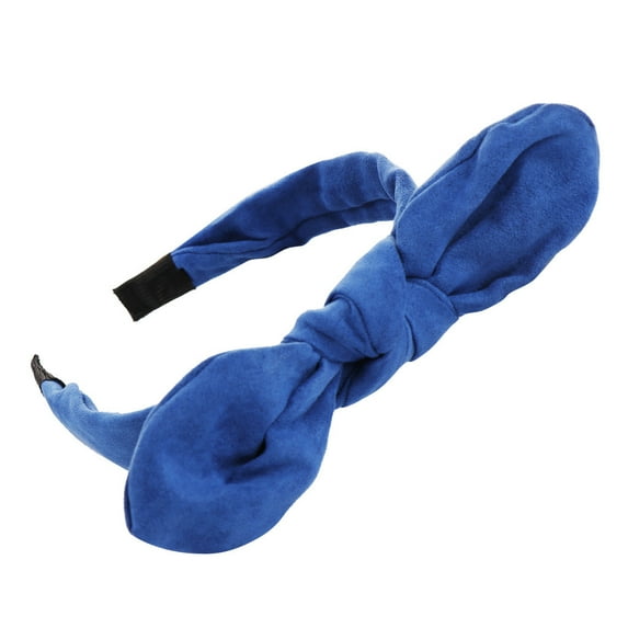MSJUHEG Hair Ties Headbands For Women Fashion Bow Knot Hairband Women Hair Head Hoop Simple Sweet Girls Suede Headband Hair Bands Blue One Size