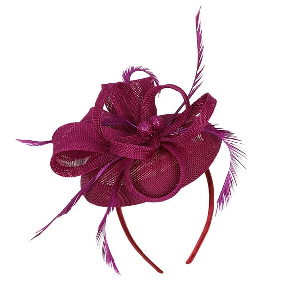 MSJUHEG Hair Ties Headbands For Women Handmade Women Hair Clip Feather Wedding Casual Fascinator Headpieces Hair Bands One Size