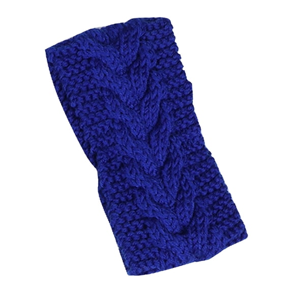 MSJUHEG Hair Ties Headbands For Women Solid Knitting Wool Empty Top Pullover Hat Hair Band Autumn And Winter Warm European And Temperament Hair Band Headdress Hair Bands Blue One Size