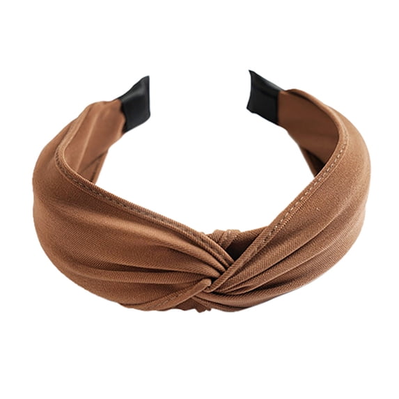 MSJUHEG Hairband for Women Non Slip Trendy Headbands Knot Head Bands Scarf Hair Accessories Thick Headbands Breathable Lace Headband Wide Hairband Women's Fashion Headbands Khaki One Size